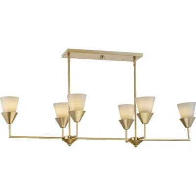 Progress Lighting Pinellas 6 - Light Chandelier In Soft Gold