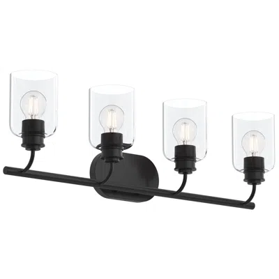 Progress Lighting Reines Four-light Bath Vanity With Clear Glass Shades In Multi