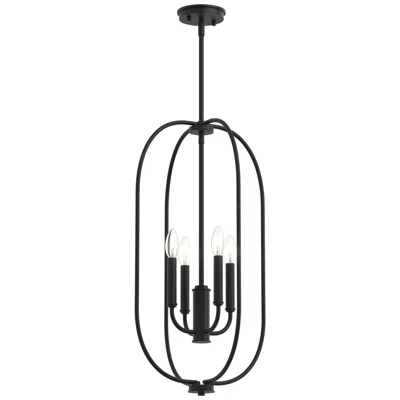 Progress Lighting Reines Four-light  Foyer Pendant In Black