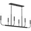 Progress Lighting Reines Six-light Linear  Chandelier In Multi