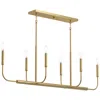 Progress Lighting Reines Six-light Linear  Chandelier In Multi