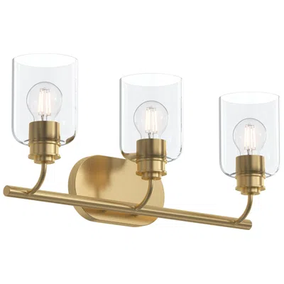 Progress Lighting Reines Three-light Bath Vanity With Clear Glass Shades