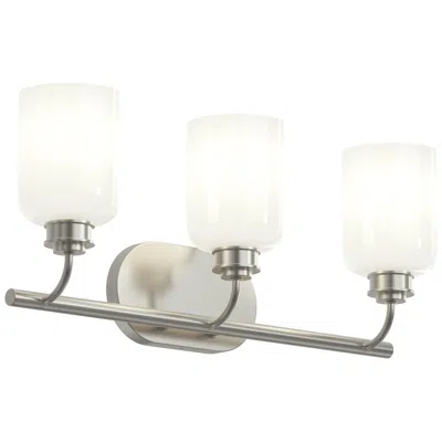Progress Lighting Reines Three-light Bath Vanity With Opal Glass Shades