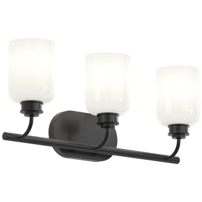 Progress Lighting Reines Three-light Bath Vanity With Opal Glass Shades