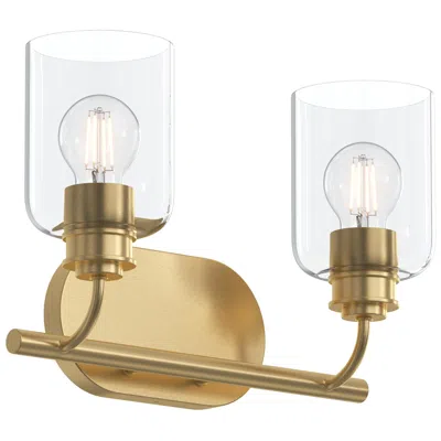 Progress Lighting Reines Two-light Bath Vanity With Clear Glass Shades