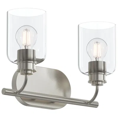 Progress Lighting Reines Two-light Bath Vanity With Clear Glass Shades