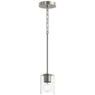 Progress Lighting Replay Collection 1-light Polished Nickel Mini-pendant W/clear Glass Shade In Silver