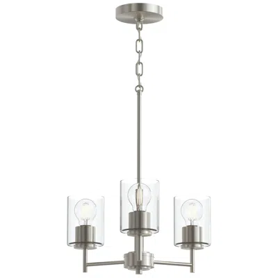 Progress Lighting Replay Collection 3-light Brushed Nickel Chandelier With Clear Glass Shades In Silver