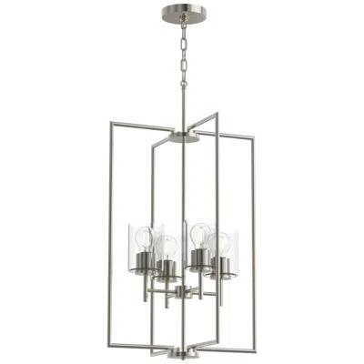 Progress Lighting Replay Collection 4-light Polished Nickel Pendant With Clear Glass Shades In Silver