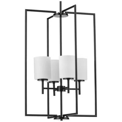 Progress Lighting Replay Collection Four-light Etched White Glass Pendant Light
