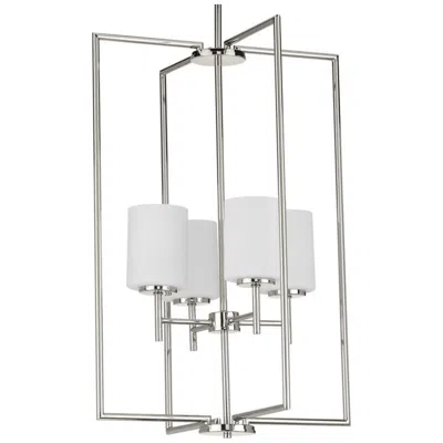 Progress Lighting Replay Collection Four-light Etched White Glass Pendant Light