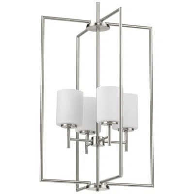 Progress Lighting Replay Collection Four-light Etched White Glass Pendant Light