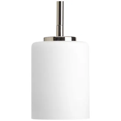 Progress Lighting Replay Collection One-light Etched White Glass Mini-pendant Light