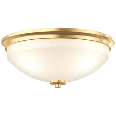 Progress Lighting Replay Collection Two-light 14" Flush Mount In Gold