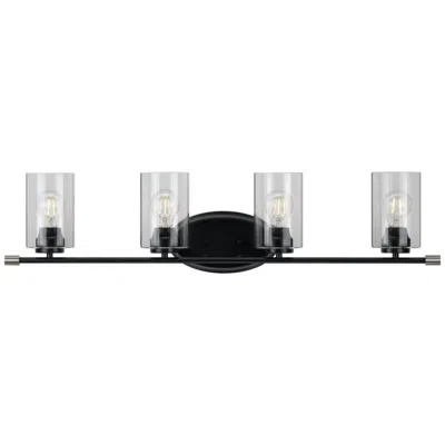 Progress Lighting Riley Collection Four-light Clear Glass Modern Bath Vanity Light