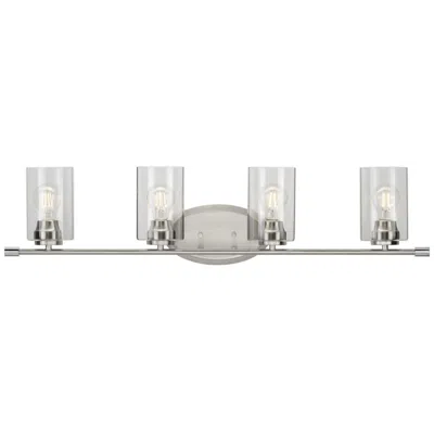 Progress Lighting Riley Collection Four-light Clear Glass Modern Bath Vanity Light