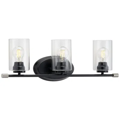 Progress Lighting Riley Collection Three-light Clear Glass Modern Bath Vanity Light