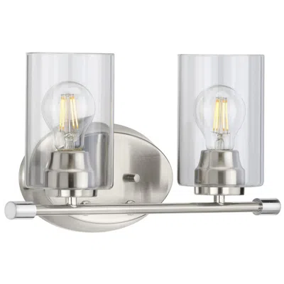 Progress Lighting Riley Collection Two-light Clear Glass Modern Bath Vanity Light
