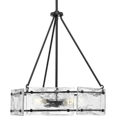 Progress Lighting Rivera 4 - Light Chandelier In Matte Black