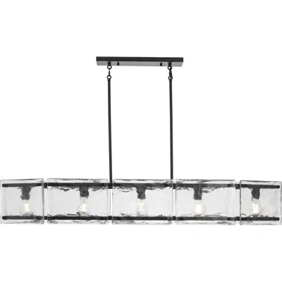Progress Lighting Rivera 5 - Light Chandelier In Matte Black