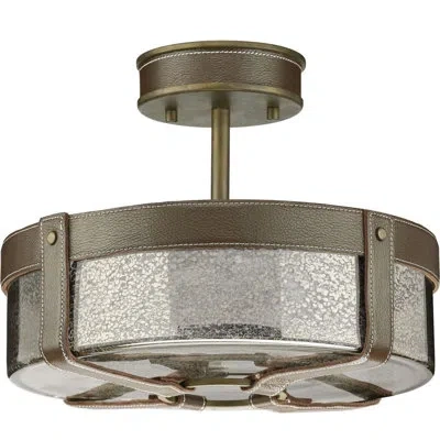 Progress Lighting Rockdance 4-light 14.375'' Semi Flush Mount In Aged Brass