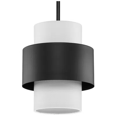 Progress Lighting Silva Collection One-light White Linen Shade Pendant
