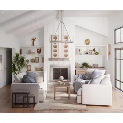 Progress Lighting Six-light 28.25" Chandelier Light In Brushed Nickel