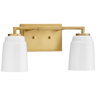 Progress Lighting Spenser Collection Two-light Industrial Vanity Light In White