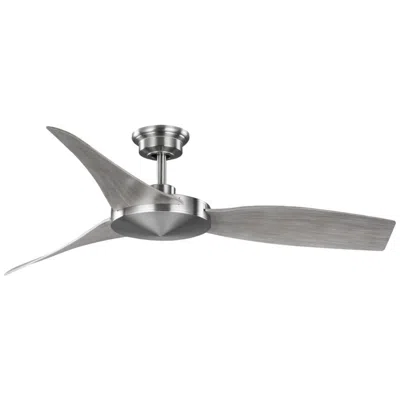 Progress Lighting Spicer Collection 54" Three-blade Indoor/outdoor Dc Motor Ceiling Fan In Gray