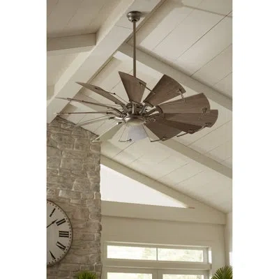 Progress Lighting Springer 60" Standard Ceiling Fan With Pull Chain In Antique Nickel