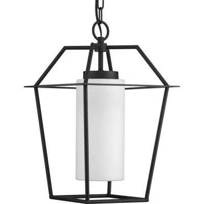 Progress Lighting Textured Black 1 -bulb 17.5'' H Outdoor Hanging Lantern