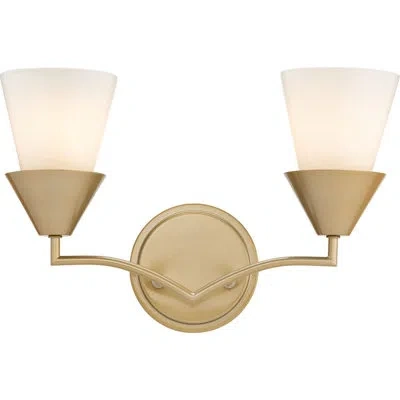 Progress Lighting Two-light Contemporary Vanity Light In Soft Gold