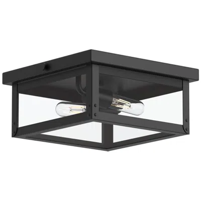 Progress Lighting Union Square Collection Two-light Flush Mount In Black