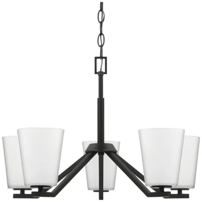 Progress Lighting Vertex Collection Five-light Etched White Chandelier
