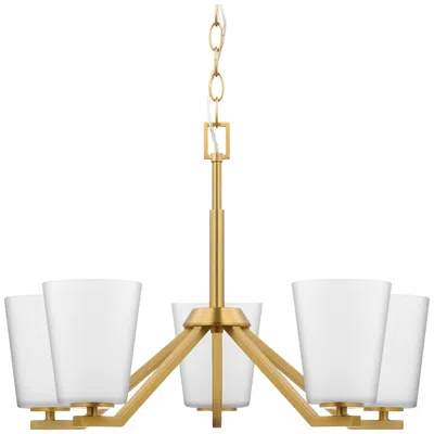 Progress Lighting Vertex Collection Five-light Etched White Chandelier
