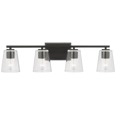 Progress Lighting Vertex Collection Four-light Clear Glass Contemporary Bath Light
