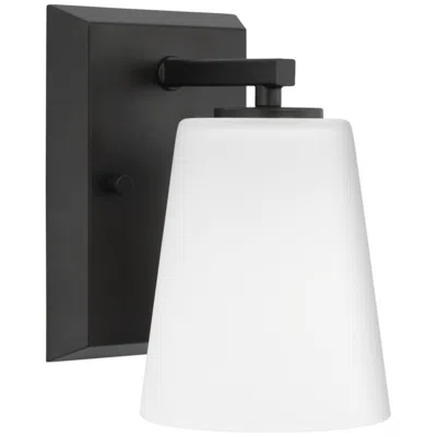 Progress Lighting Vertex Collection One-light Etched White Glass Contemporary Bath Light