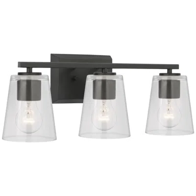 Progress Lighting Vertex Collection Three-light Clear Glass Contemporary Bath Light