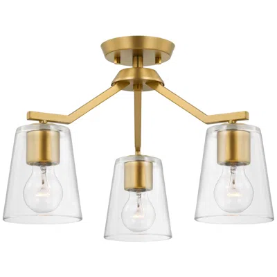 Progress Lighting Vertex Collection Three-light Clear Glass Convertible Chandelier
