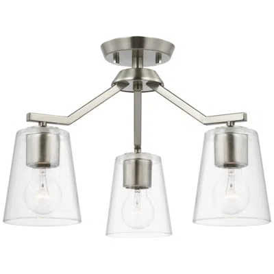 Progress Lighting Vertex Collection Three-light Clear Glass Convertible Chandelier