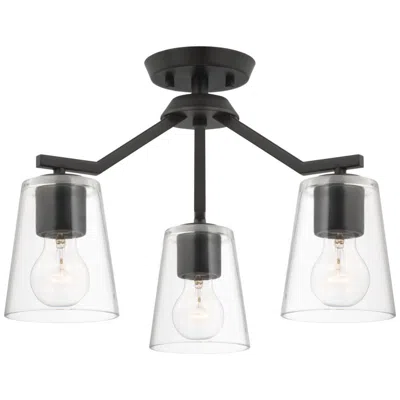Progress Lighting Vertex Collection Three-light Clear Glass Convertible Chandelier