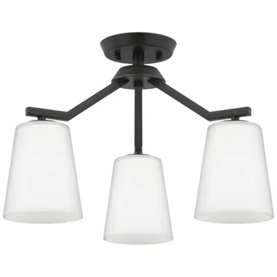 Progress Lighting Vertex Collection Three-light Etched White Convertible Chandelier