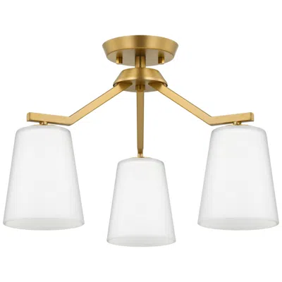 Progress Lighting Vertex Collection Three-light Etched White Convertible Chandelier