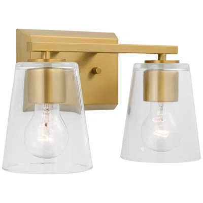 Progress Lighting Vertex Collection Two-light Clear Glass Contemporary Bath Light