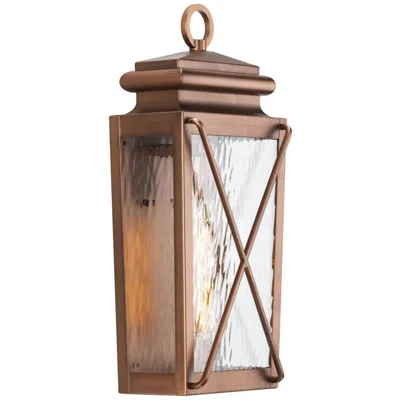 Progress Lighting Wakeford Collection One-light Clear Water Glass Small Outdoor Wall Lantern