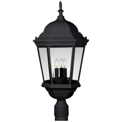 Progress Lighting Welbourne Collection Three-light Post Lantern In Black