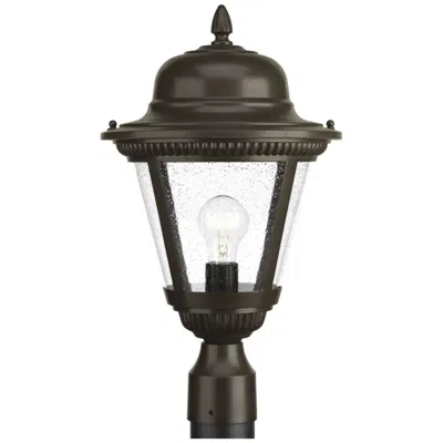 Progress Lighting Westport Collection One-light Medium Post Lantern In Brown