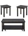 Progressive Furniture 3 Pack Cocktail Table & End Tables