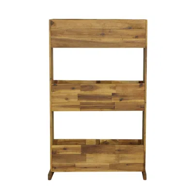 Progressive Furniture 3 Tier Planter, Natural In Blue
