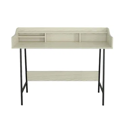Progressive Furniture Accent Desk, Parchment/metal In Neutral